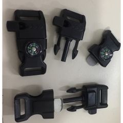 khóa cài vòng paracord có la bàn,dao và còi, đánh lửa