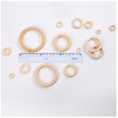 gói 10 Khoen vòng gỗ tròn 2.5cm