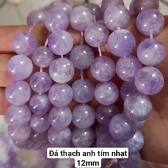 1 viên đá th.anh trắng, tím nhạt, tím đậm, đa giác có lỗ xỏ 1mm đến 1,5mm size 8mm 10mm 12mm