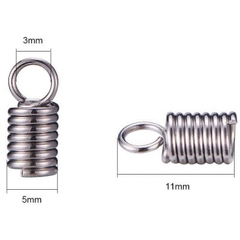 gói 50 chốt kẹp lò xo nối đầu dây làm vòng cổ, vòng tay size 2.5mm -3mm- 3.5mm-4mm-4.5mm-6mm