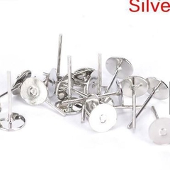 50 cái ghim đầu bằng làm hoa tai , trang sức 3-4-5-6-8-10mm