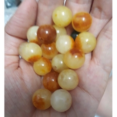 5 hạt đá thiên nhiên 12mm vàng nâu
