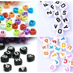 set 5/10/25GAM Hạt Chữ Cái trái tim nền trắng chữ đủ màu