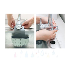 Giỏ nhựa đựng đồ đa năng nhỏ gọn có lỗ thoát nước treo bồn rửa nhà bếp, phòng tắm vệ sinh loại dày tốt