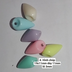 10g hạt nhựa các loại  có lỗ xỏ dùng trang trí handmade