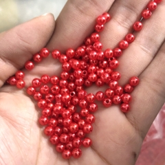 10-50 gam hạt châu 4mm, hạt cườm,hạt bẹt nhựa nhiều màu có lỗ