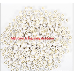 10-50 gam hạt mặt cười IN NỔI 10mm loại tốt xỏ vòng hat, làm trang sức