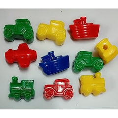 (P132-8 M7) 10-50gam Hỗn hợp phương tiện giao thông có lỗ xỏ 4mm làm đồ chơi, trang trí