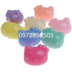 10-50gam hạt nhựa mèo kitty 9x12mm có lỗ xỏ vòng tay