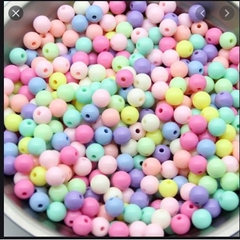 10gam hạt nhựa tròn nhiều màu pastel 6mm-8mm-10mm-12mm-14mm-16mm-18mm-20mm