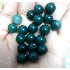 5 hạt đá thiên nhiên 10mm xanh thẫm, xanh đậm