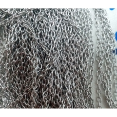 1-3-5 met xích Oval phẳng màu bạc 3mm làm trang sức