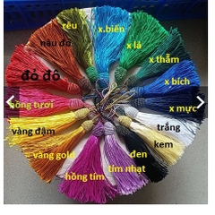 tua rua ốp đầu bằng dây kim tuyến dài 15-16cm trang trí handmade,quạt, đồ phong thủy,trang sức cổ trang...