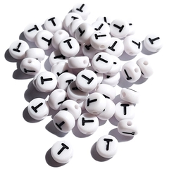 (chọn chữ) 10 hạt chữ cái, chữ số, phép tính 4x7mm nền trắng chữ đen