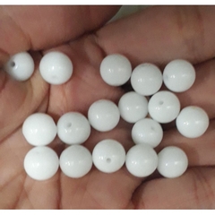 1kg Hạt đá thủy tính màu trắng sữa làm vòng size 8-10-12mm