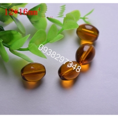 10 viên lu thống  đá thủy tinh nhân tạo 12x16mm (có 8 màu) có lỗ xỏ làm vòng