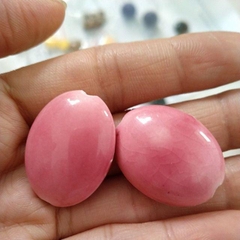2viên đá gốm oval 22x28mm
