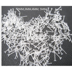 100 đế nhựa làm hoa tai sát size 2-3-4-5mm