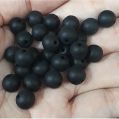 0.5kg hạt đá nhân tạo màu Đen Mờ làm vòng size 6-8-10-12mm