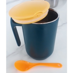 Cốc, Ca, ly 2 lớp giữ nhiệt inox 304 dung tích 550ml , kèm muỗng