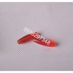 15gam (10 hạt) đá thủy tinh nhân tạo lu thống 6x22mm (có 9 màu) có lỗ xỏ làm vòng