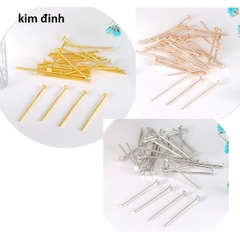 10gam kim xỏ , kim bi làm trang sức size 30- 35mm, kim đính cườm. kim xỏ hạt đá, hạt châu