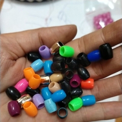 35viên 10gam hạt nhựa lỗ lớn làm cột tóc