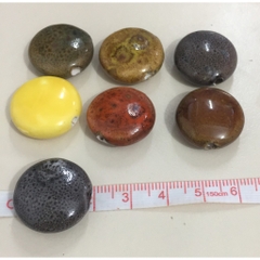 10 Hạt gốm sứ màu ngẫu nhiên 19mm