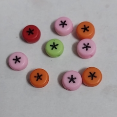 (Loại đẹp) 20 Hạt chữ số tròn, phép tính 4x7mm các màu làm vòng, dây đeo khẩu trang....