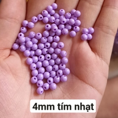 25gam hạt nhựa tròn bóng nhiều màu size 4mm Sử dụng mix vòng, làm đồ chơi,trang trí handmade.