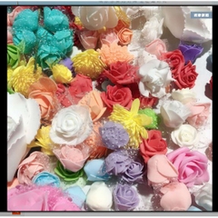 set 10 hỗn hợp nhiều kiểu hoa xốp - Trang Trí Gấu - Phòng - Nhà Cửa