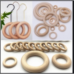 gói 5 Khoen vòng gỗ tròn size 6& 6.5cm