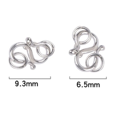 Móc chữ S Bạc 925- size 6.5x9.3mm mã số 565
