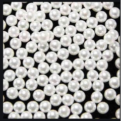 25gam Hạt Bẹt, Hạt Ngọc Trai Nhựa Không Lỗ 4mm, 5mm, 6mm, 8mm, 10mm