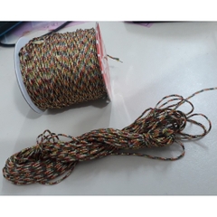 bó 10m dây chỉ ngũ sắc may mắn đủ size 0.8-1-1.5-2mm (tone xanh lá)