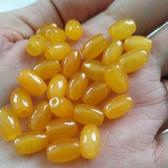 Gói 2 viên lu thống đá thiên nhiên 6x9mm dùng mix vòng hạt, làm trang sức.