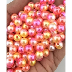 50gam hạt bẹt, hạt cườm ngọc nhựa CÓ LỖ đa sắc nhiều màu 6-8-10mm