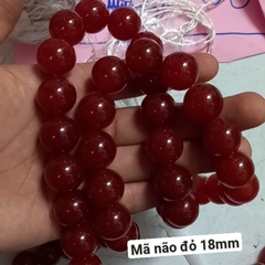 1 viên mã nãotrắng, đỏ, đen, tím có lỗ xỏ 1mm đến 1,5mm size 6mm 8mm 10mm 16mm 18mm 20mm