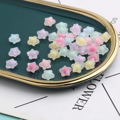 25-100gam hạt nhựa ngôi sao 12mm nhân mờ, hạt nhân bóng, ngôi sao, mặt cười  làm vòng, trang trí handmade tùy thích