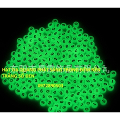 (Loại đẹp) 20 Hạt chữ số tròn, phép tính 4x7mm các màu làm vòng, dây đeo khẩu trang....