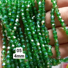95-100 viên  pha lê lấp lánh nhiều MÀU hình nón 4 ly (1 dây)