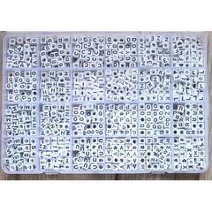 (loại chọn chữ theo yêu cầu) 20 hạt chữ cái vuông 7mm từ A-Z