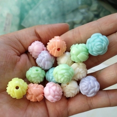 25gam hạt nhựa hoa hồng 2mặt 16mm nhiều màu