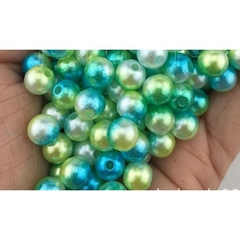 50gam hạt bẹt, hạt cườm ngọc nhựa CÓ LỖ đa sắc nhiều màu 6-8-10mm