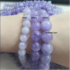 1 viên T H A C H - A N H tím loại đẹp 7A làm vòng tay size 8-10-12 mm