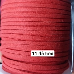 1 cuộn dây da lộn 2mm , dây da nhung, dây nhung làm vòng, dây đan vòng tay, vòng cổ