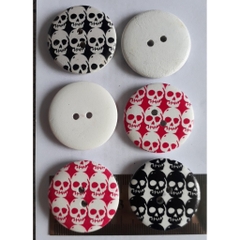 5 Hạt nút gỗ, cúc gỗ nhiều mẫu (#P124-94-T04)