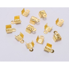 100 cái kẹp 2 lá nối đầu khoá, kẹp đầu dây làm vòng tay , vòng cổ dùng cho dây size 1.5-2-3mm