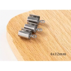 gói 50 chốt kẹp đầu dây làm vòng tay, vòng cổ dạng tròn đủ size 3mm, 4mm, 5mm, 6mm (P182-26)