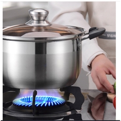 Nồi Inox 304 size 24cm  dùng các loại bếp , kể cả bếp từ LC-017